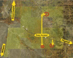 THREE 1.07 acre properties near WILLIAMS, AZ!!